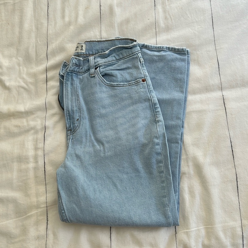 Abercrombie ultra high-rise ankle straight jeans